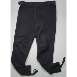 Cabela's Black Polartec Fleece Winter Pants Stirrups & Pocket Men's Large 36x30